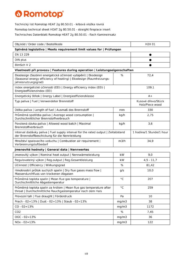 Romotop HEAT 2G 80.50.01 - Focar semineu - imagine 2