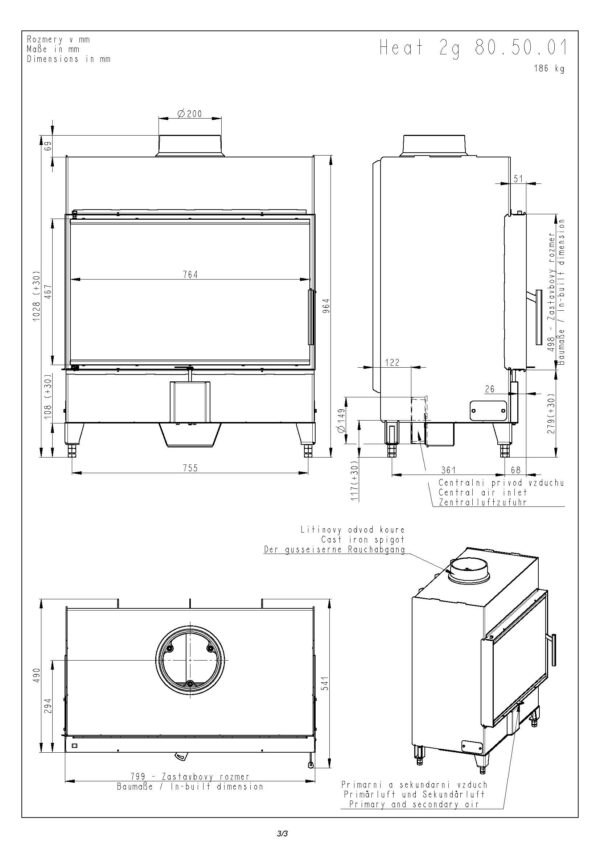 Romotop HEAT 2G 80.50.01 - Focar semineu - imagine 4