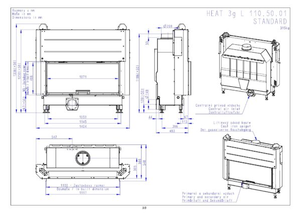 Romotop HEAT 3G L 110.50.01 - Focar semineu - imagine 5