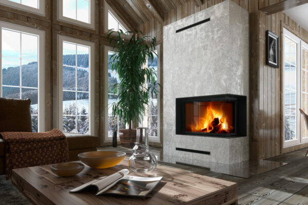 Romotop - Focar semineu lemne 71x60x34 IMPRESION IR/L2SG21, samota neagra - imagine 3