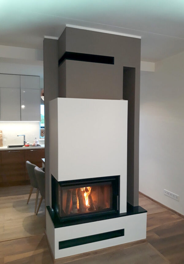Romotop - Focar lemne pe colt HEAT HR2SX 70x33x44 - imagine 2
