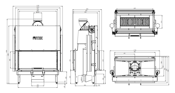Focar șemineu Hitze DUO ARD90x41.DGS 18 kW - imagine 5