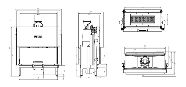 Focar șemineu Hitze DUO ARD105x43.DGS 20 kW - imagine 4
