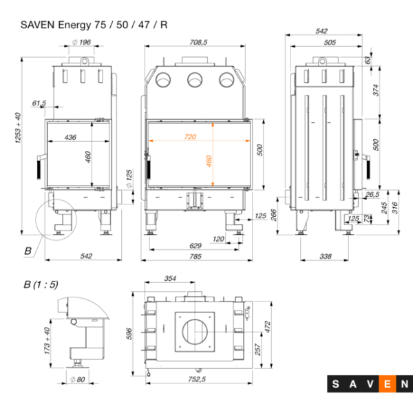 SAVEN Energy Focar sticlă 75х50х47 R - imagine 12