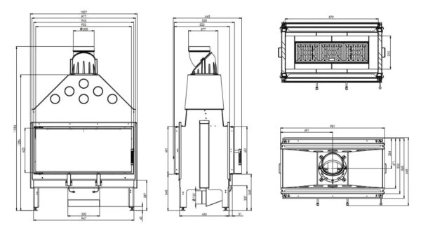 Focar șemineu Hitze DUO ARD90x41.DSS 18 kW - imagine 5