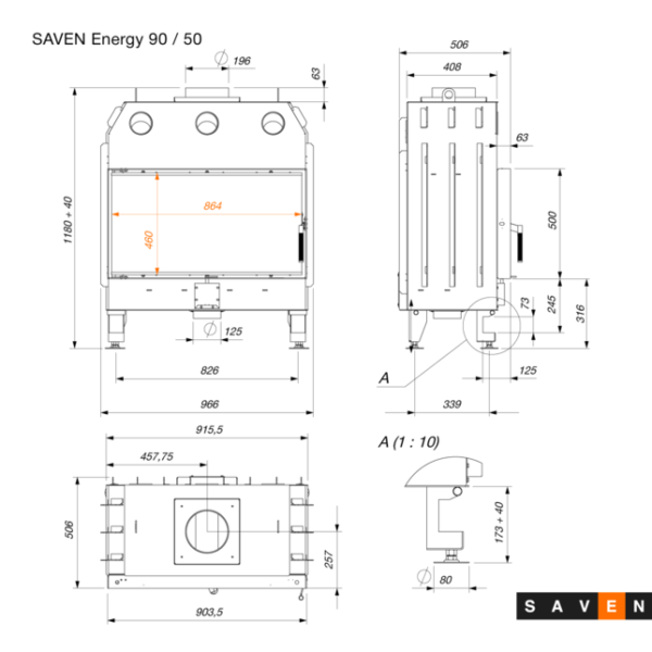 SAVEN Energy - Focar sticlă standard 90x50 - imagine 11