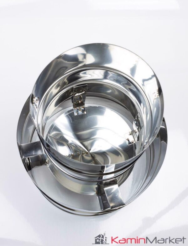 Pălărie Coș de Fum Inox Anti-Vânt - imagine 3